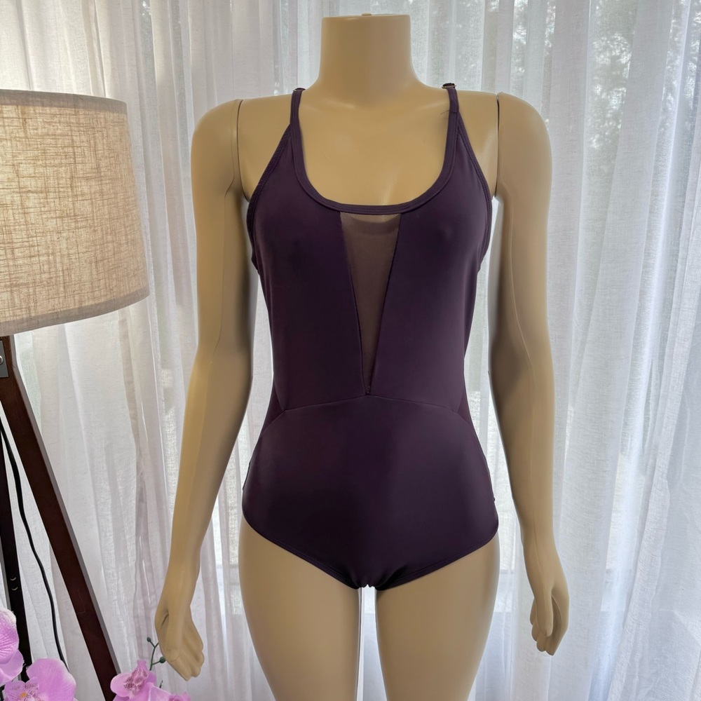 Alisha Levine Purple Mesh One Piece Size 12 💜🌴